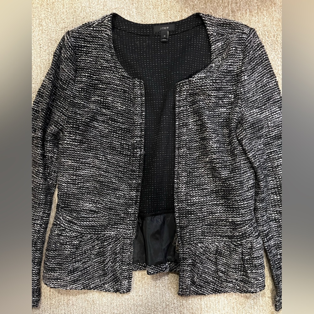 Black and white blazer